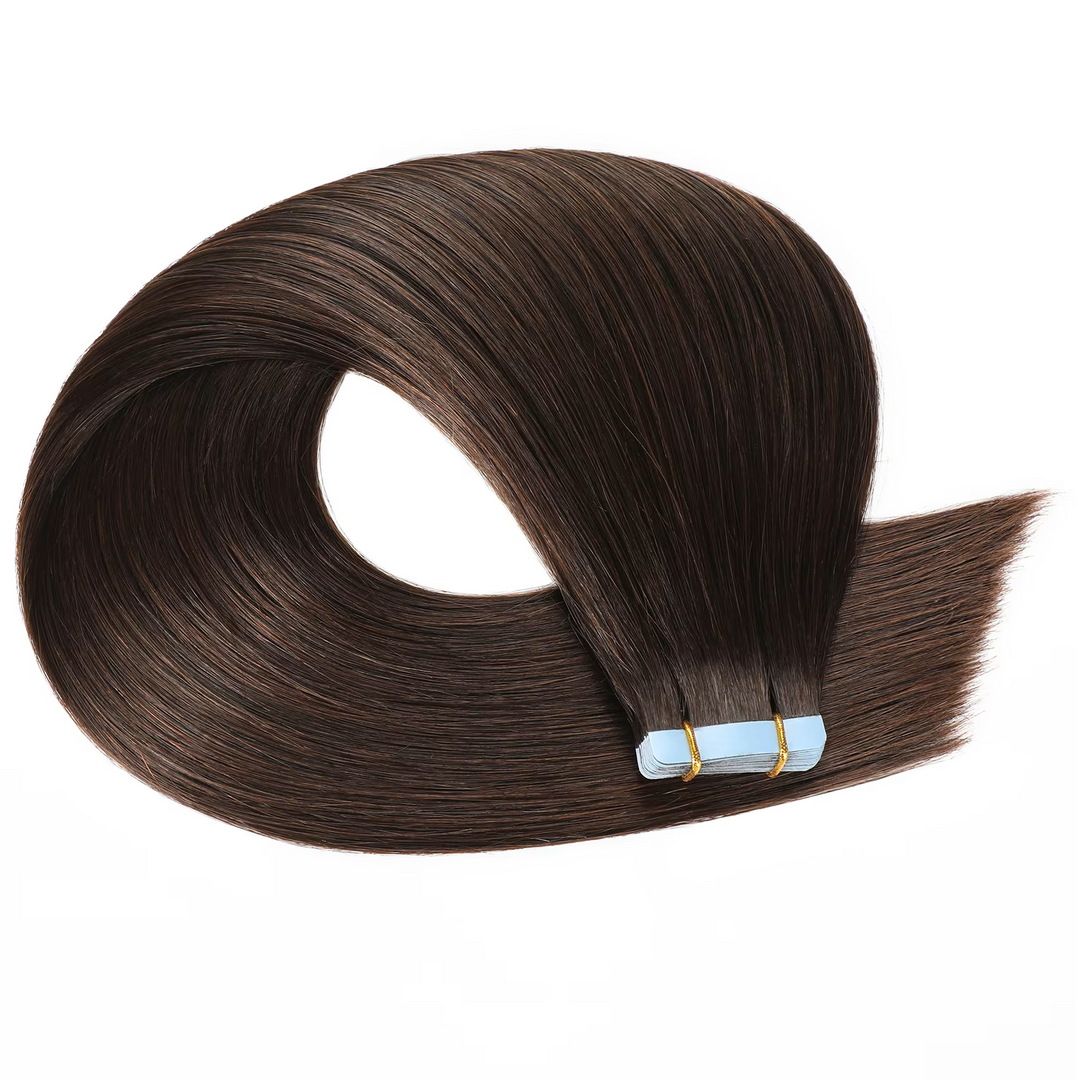 #2 Dark Brown Seamless Tape In Hair Extensions