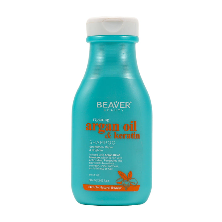 Beaver Argan Oil Keratin Repairing Shampoo 60ml