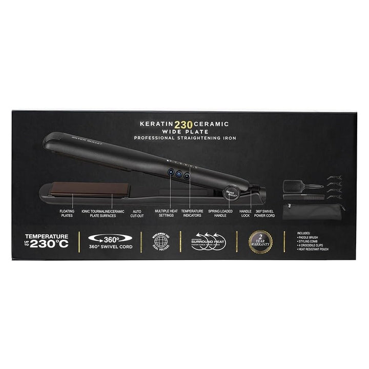 Silver Bullet Keratin 230 Ceramic Tourmaline Wide Plate Hair Straightener