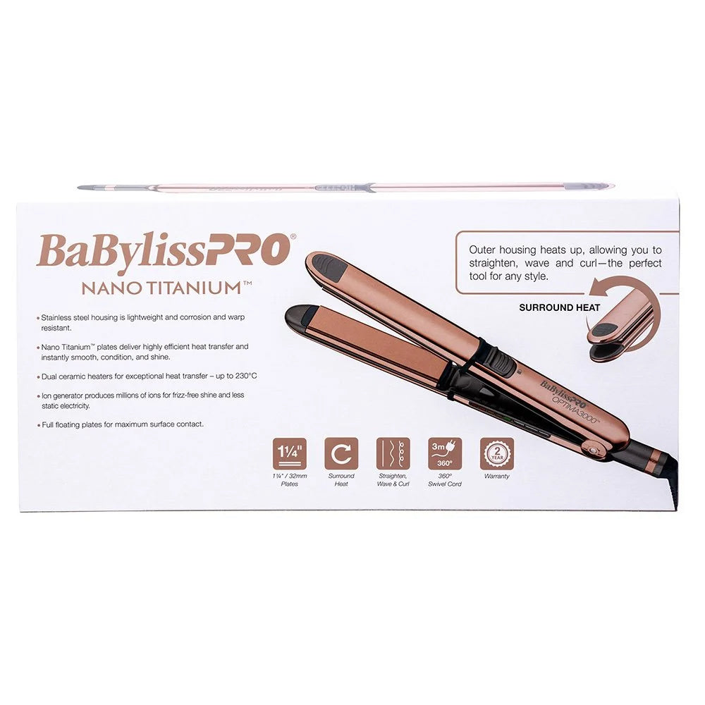 BaBylissPRO Nano Titanium Optima 3000 Hair Straightener