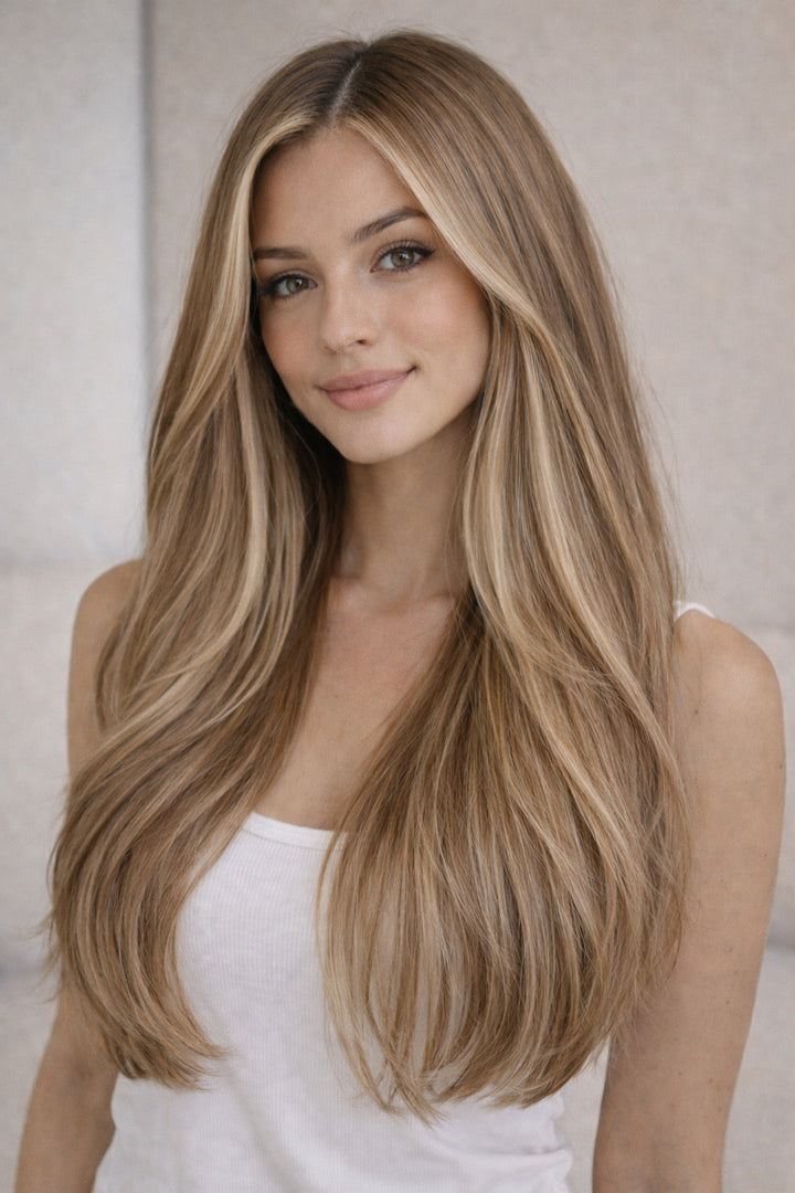 #Oat Milk Blonde 6D Hair Extensions