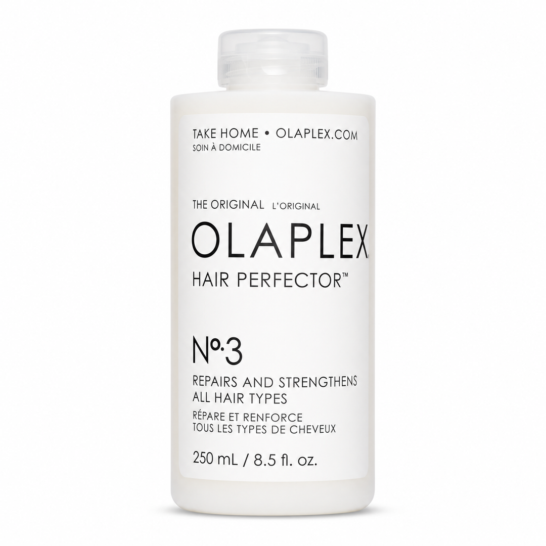 OLAPLEX No.3 Hair Perfector 250 mL bottle on a white background