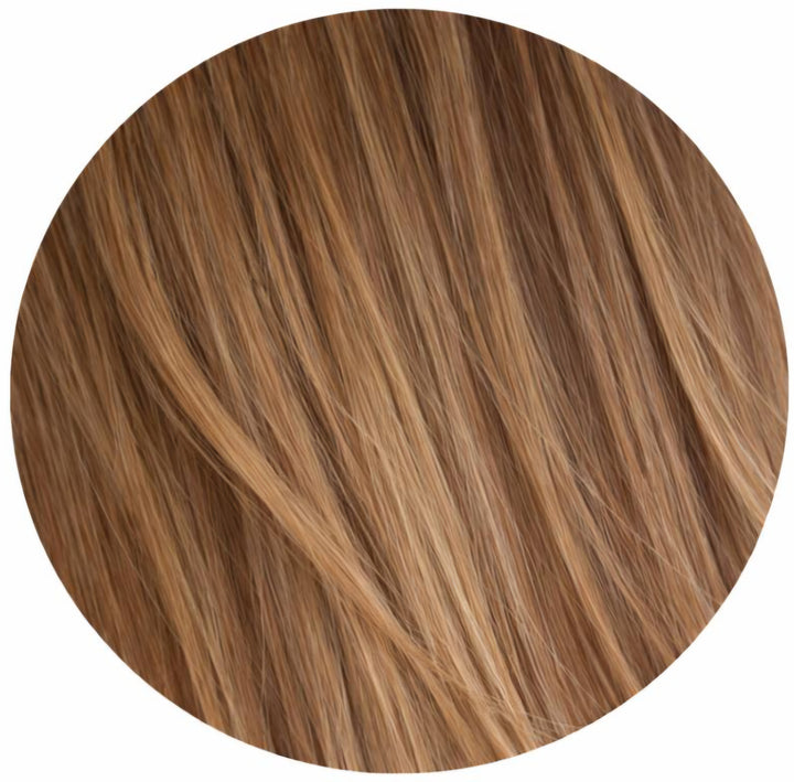 #Caramel Highlights V-Light Hair Extensions